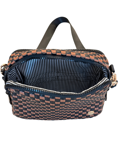 Gold Blush Iconic Woven Bestie Bag- Full RFID Protection + Luxe Vegan Leather