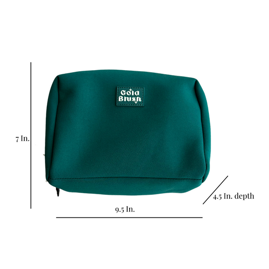 Gold Blush Neoprene Cosmetic Bag – Everyday Travel Makeup Pouch