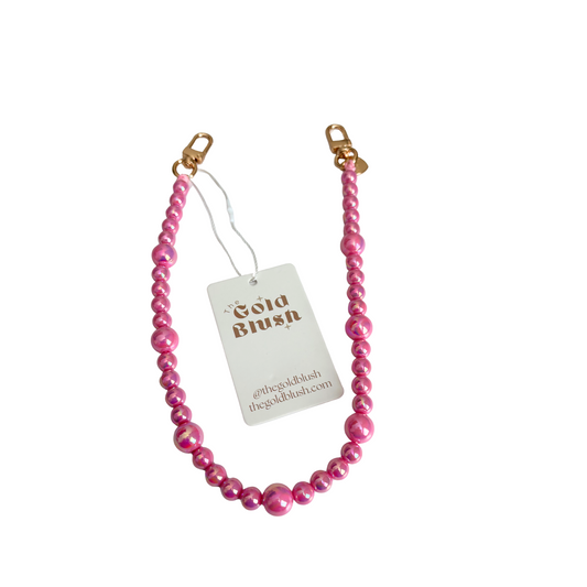 Pearl Luxe Bag Chain – 18" Faux Pearl Purse Strap with Gold Hardware