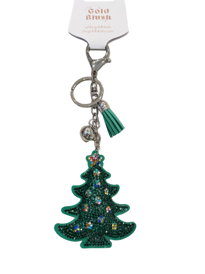 Seasonal Bling Bag Charm with Keychain, Fashion Accessory for Keys, Purse, Backpack decor keychain bag