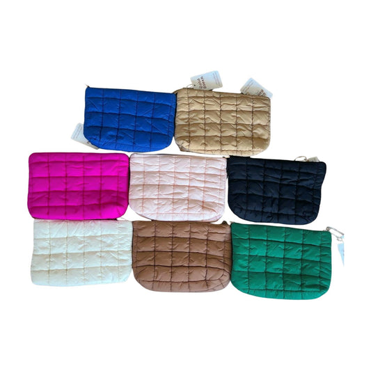 Nylon Puffer Pouch - Cosmetic Bag, Organizer for Tech and More travel makeup