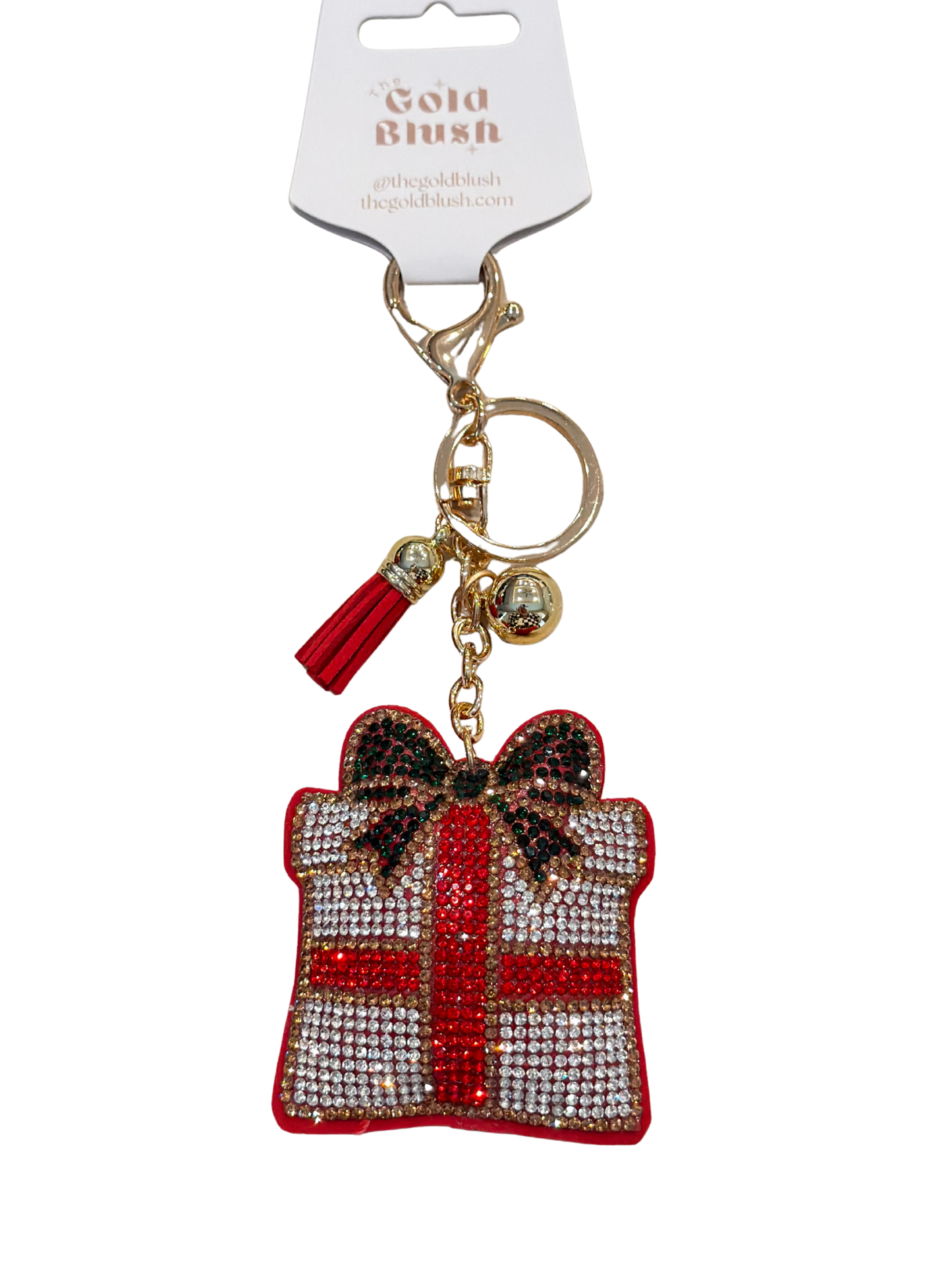 Seasonal Bling Bag Charm with Keychain, Fashion Accessory for Keys, Purse, Backpack decor keychain bag
