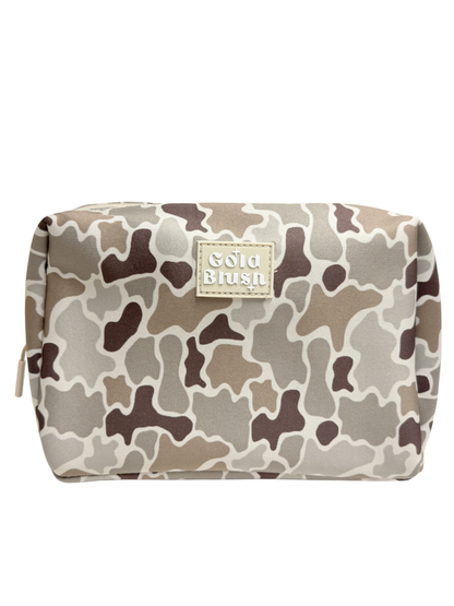 Gold Blush Neoprene Cosmetic Bag – Everyday Travel Makeup Pouch