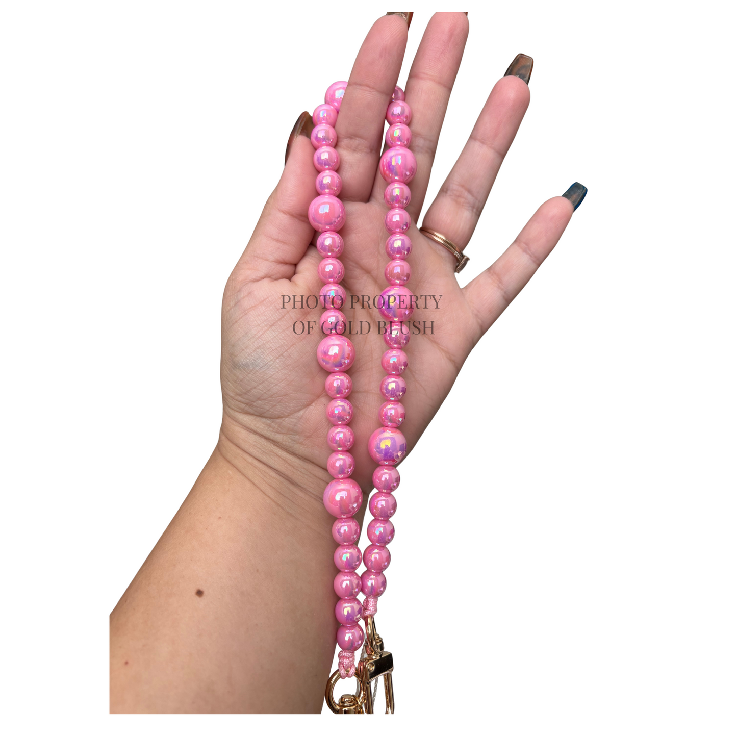 Pearl Luxe Bag Chain – 18" Faux Pearl Purse Strap with Gold Hardware