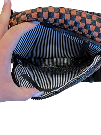 Gold Blush Iconic Woven Bestie Bag- Full RFID Protection + Luxe Vegan Leather