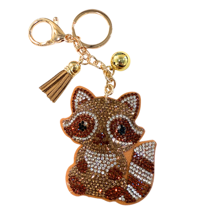 Bling Pets & Creatures Bag Charm with Keychain, Fasion Accessory for Keys, Purse, Backpack
