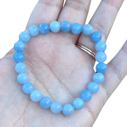 Aquamarine Stretch Bracelet 8mm