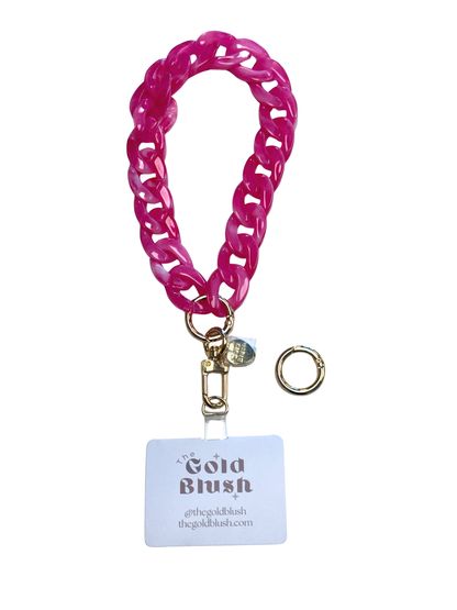 Acrylic Phone Chain Wristlet with Insert – Multi-Use Strap for Phone Case, Bags, or Keys