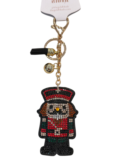 Seasonal Bling Bag Charm with Keychain, Fashion Accessory for Keys, Purse, Backpack decor keychain bag