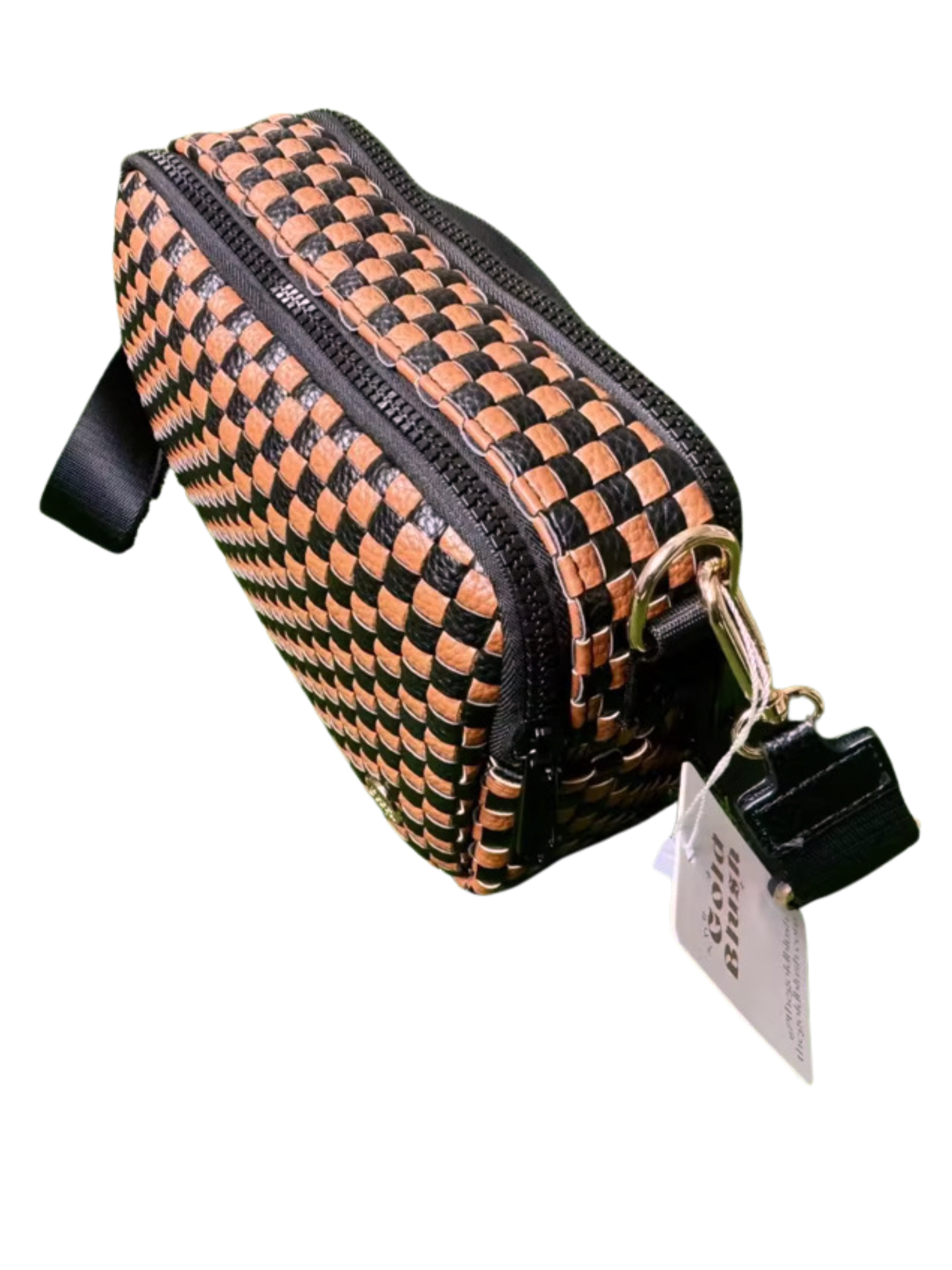 Gold Blush Iconic Woven Bestie Bag- Full RFID Protection + Luxe Vegan Leather