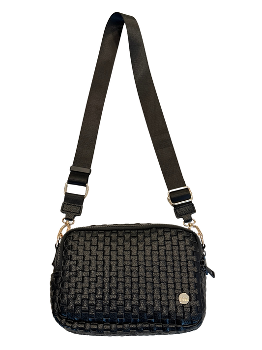 Gold Blush® Iconic Woven Bestie Bag- Full RFID Protection + Luxe Vegan Leather