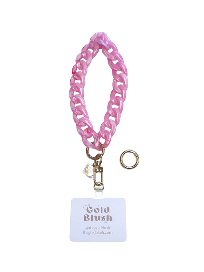 Acrylic Phone Chain Wristlet with Insert – Multi-Use Strap for Phone Case, Bags, or Keys