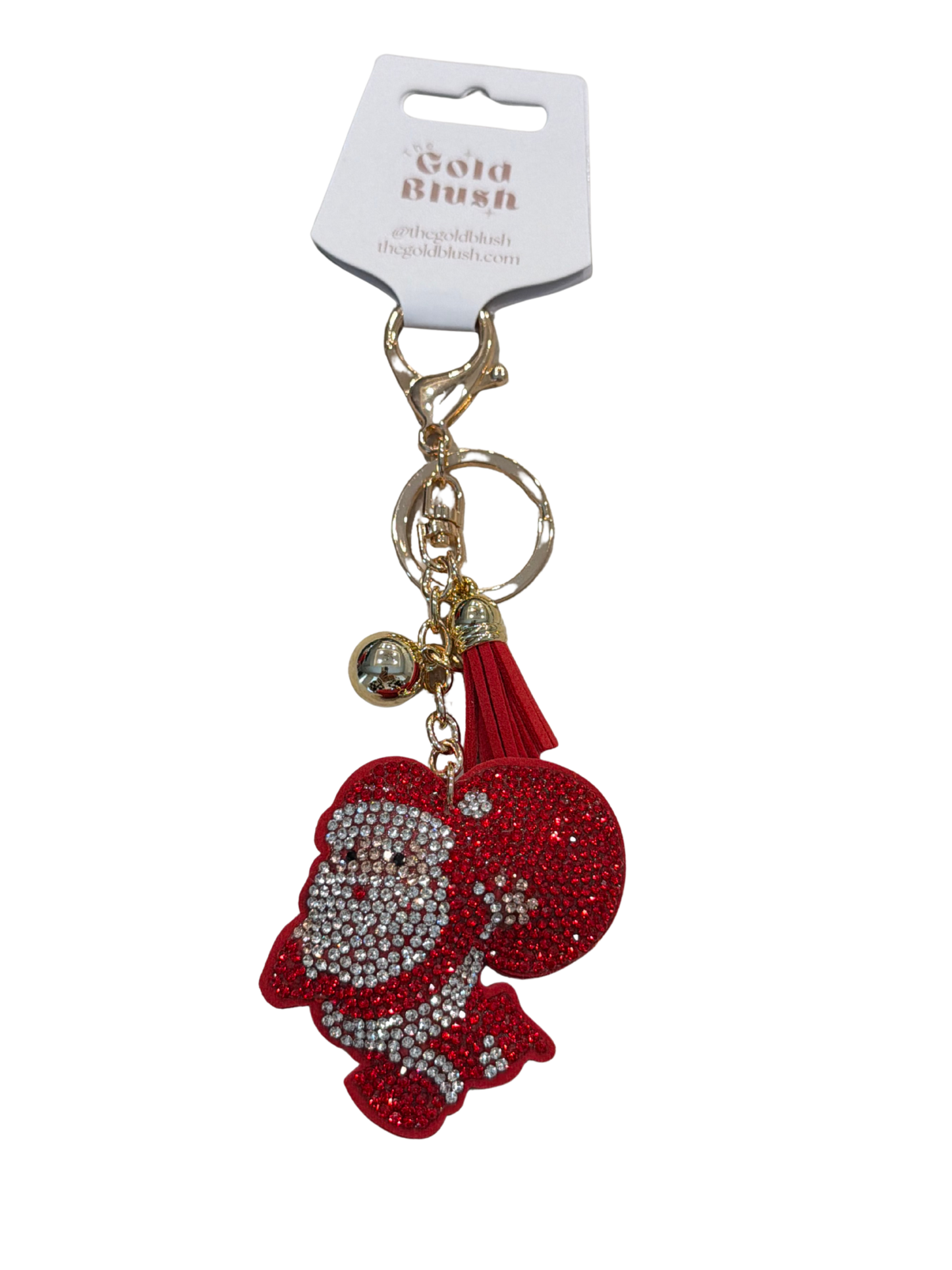 Seasonal Bling Bag Charm with Keychain, Fashion Accessory for Keys, Purse, Backpack decor keychain bag