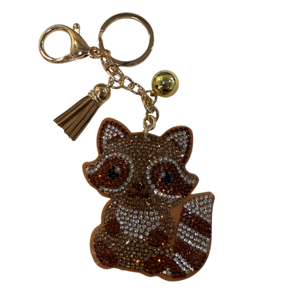 Bling Pets & Creatures Bag Charm with Keychain, Fasion Accessory for Keys, Purse, Backpack
