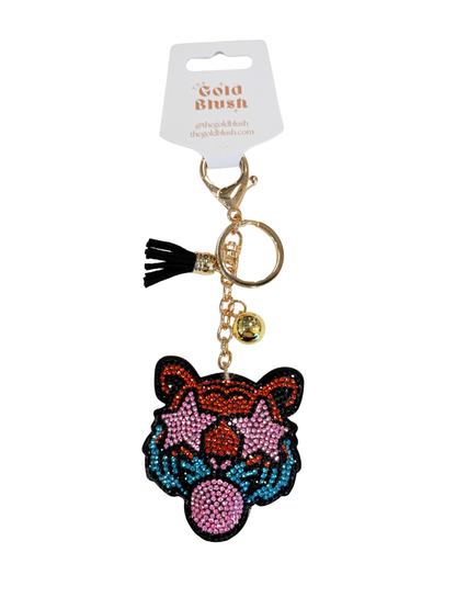 Double Sided Bling Bag Charm Keychain -Purse, Backpack & Bag Accessory