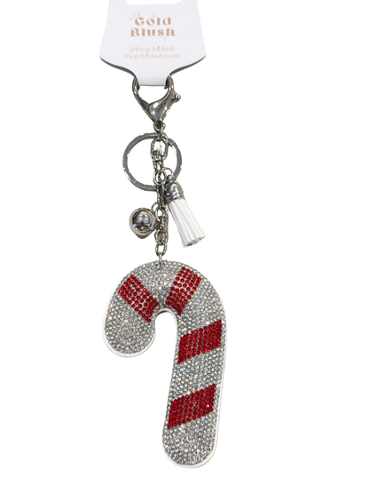 Seasonal Bling Bag Charm with Keychain, Fashion Accessory for Keys, Purse, Backpack decor keychain bag