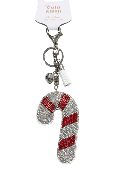 Seasonal Bling Bag Charm with Keychain, Fashion Accessory for Keys, Purse, Backpack decor keychain bag