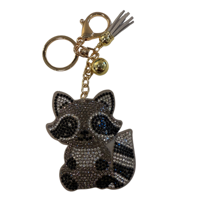 Bling Pets & Creatures Bag Charm with Keychain, Fasion Accessory for Keys, Purse, Backpack