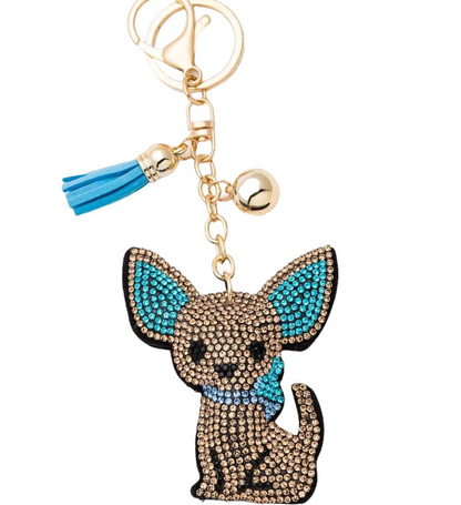 Bling Pets & Creatures Bag Charm with Keychain, Fasion Accessory for Keys, Purse, Backpack