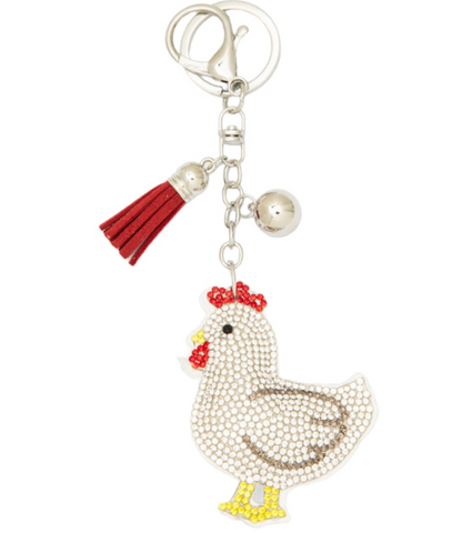 Bling Pets & Creatures Bag Charm with Keychain, Fasion Accessory for Keys, Purse, Backpack