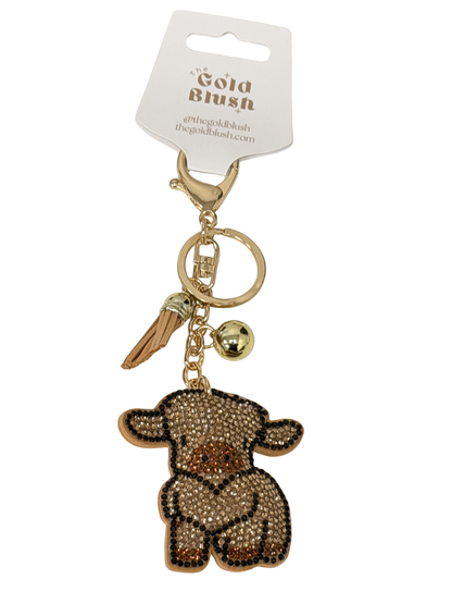 Bling Pets & Creatures Bag Charm with Keychain, Fasion Accessory for Keys, Purse, Backpack