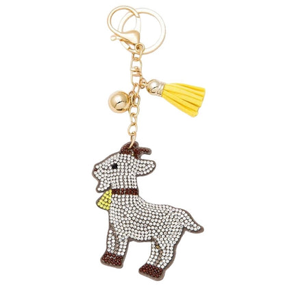 Bling Pets & Creatures Bag Charm with Keychain, Fasion Accessory for Keys, Purse, Backpack