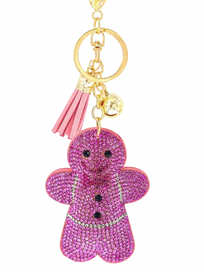 Seasonal Bling Bag Charm with Keychain, Fashion Accessory for Keys, Purse, Backpack decor keychain bag