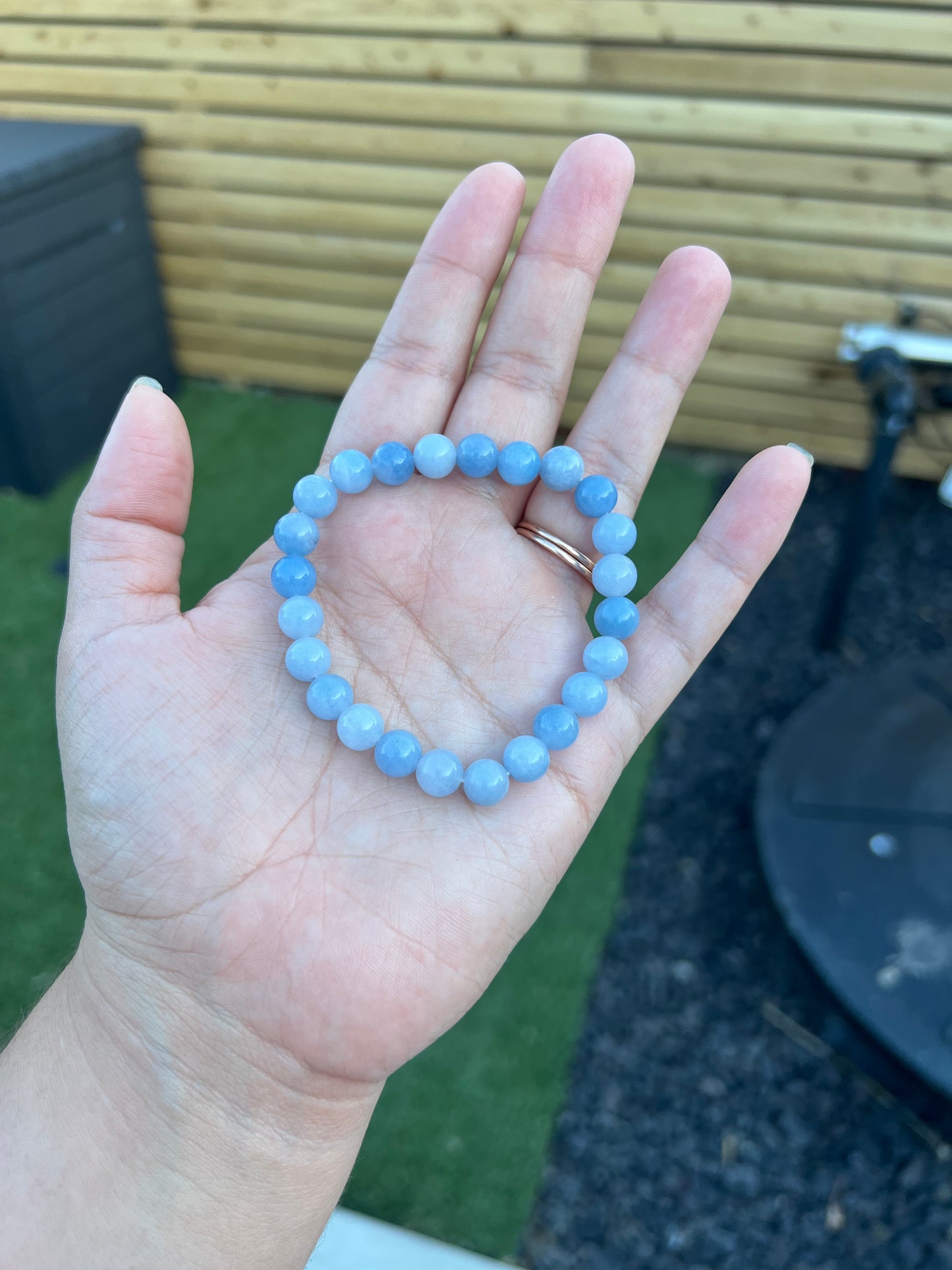 Aquamarine Stretch Bracelet 8mm