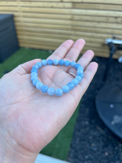 Aquamarine Stretch Bracelet 8mm