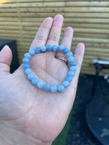 Aquamarine Stretch Bracelet 8mm