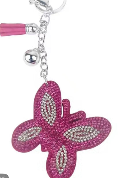 Bling Pets & Creatures Bag Charm with Keychain, Fasion Accessory for Keys, Purse, Backpack