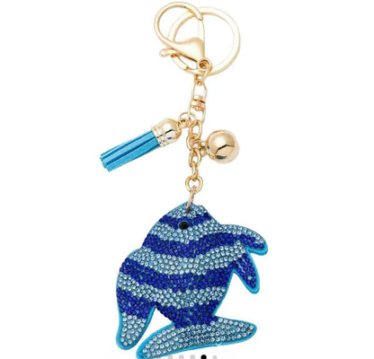 Bling Pets & Creatures Bag Charm with Keychain, Fasion Accessory for Keys, Purse, Backpack
