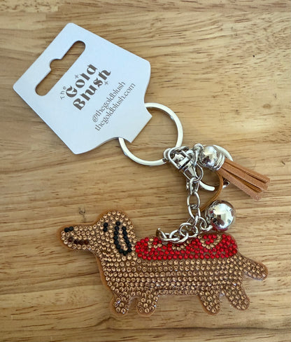 Bling Pets & Creatures Bag Charm with Keychain, Fasion Accessory for Keys, Purse, Backpack