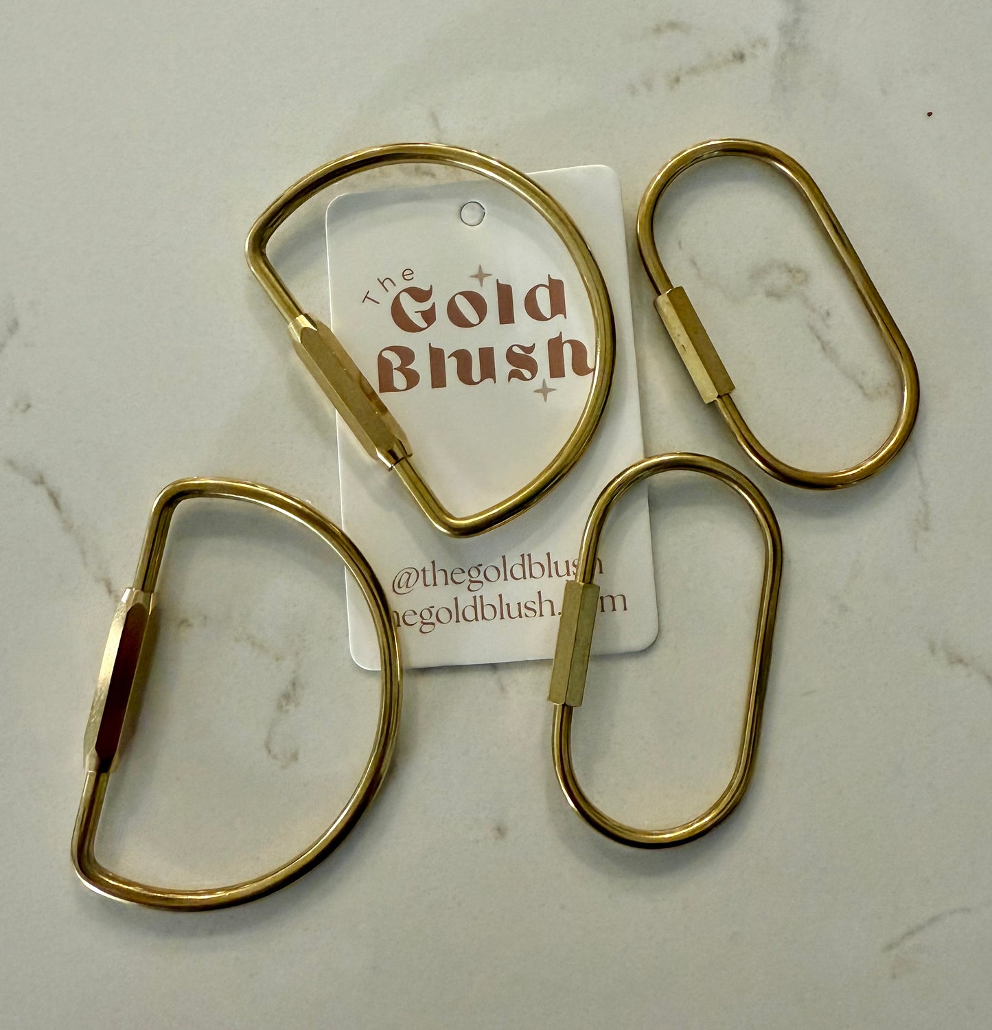 Gold Tone Screw-Lock Clips