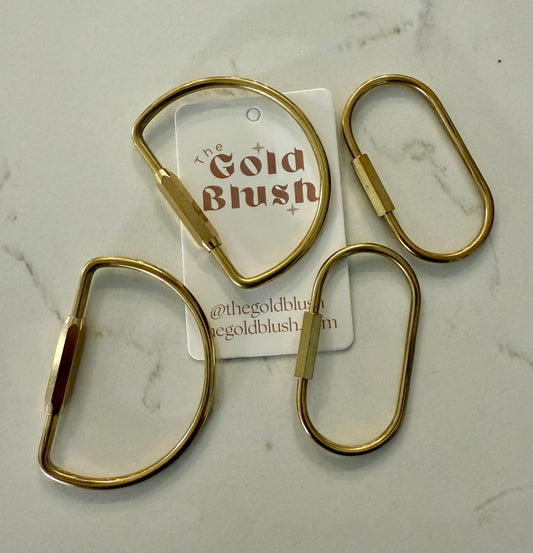 Gold Tone Screw-Lock Clips