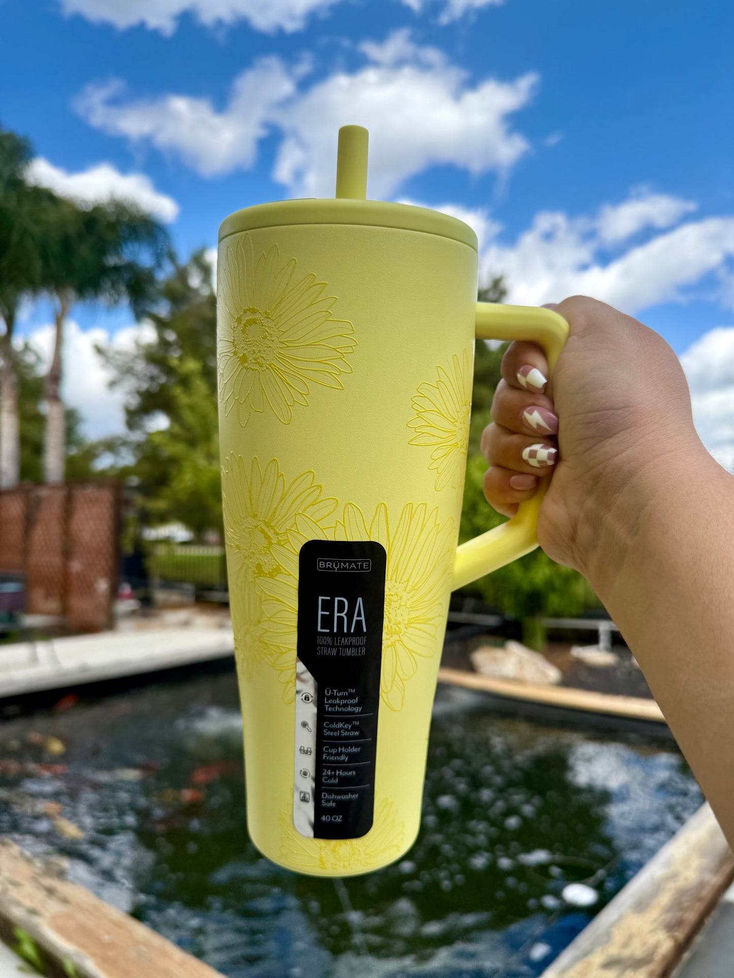 Citrus Daisy Brumate Era 40oz Leakproof Straw Tumblers