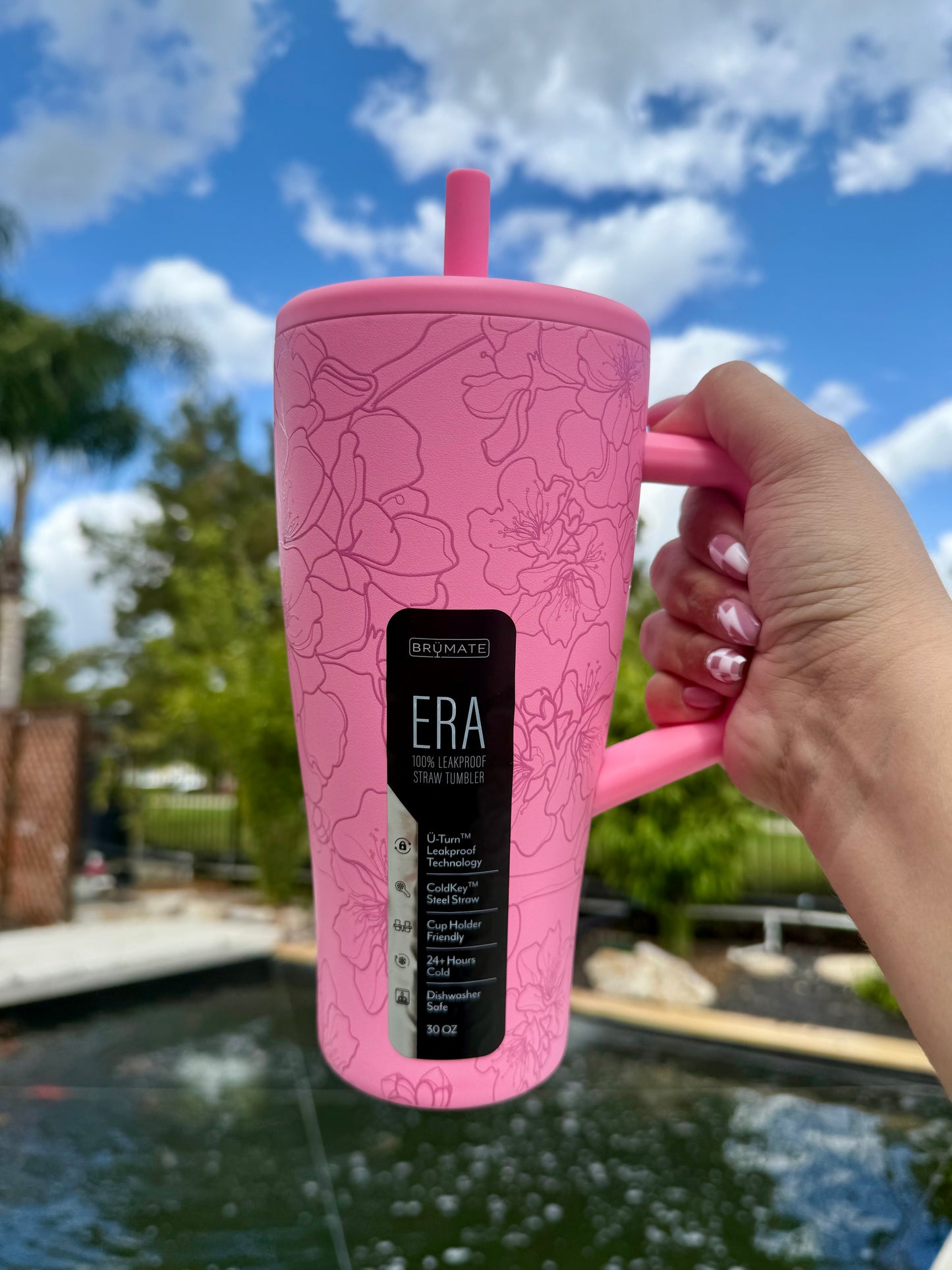 Cherry Blossom Brumate Era 30oz Leakproof Straw Tumbler