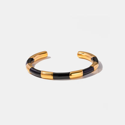 Kali Striped Bangle Bracelet Water Resistant- Eleven 11 Jewelry Co