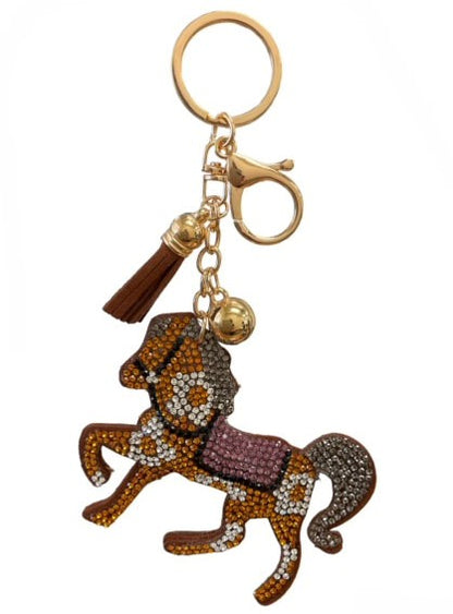 Bling Pets & Creatures Bag Charm with Keychain, Fasion Accessory for Keys, Purse, Backpack