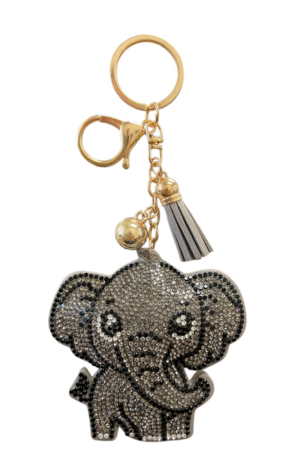 Bling Pets & Creatures Bag Charm with Keychain, Fasion Accessory for Keys, Purse, Backpack