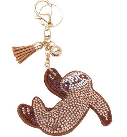 Bling Pets & Creatures Bag Charm with Keychain, Fasion Accessory for Keys, Purse, Backpack