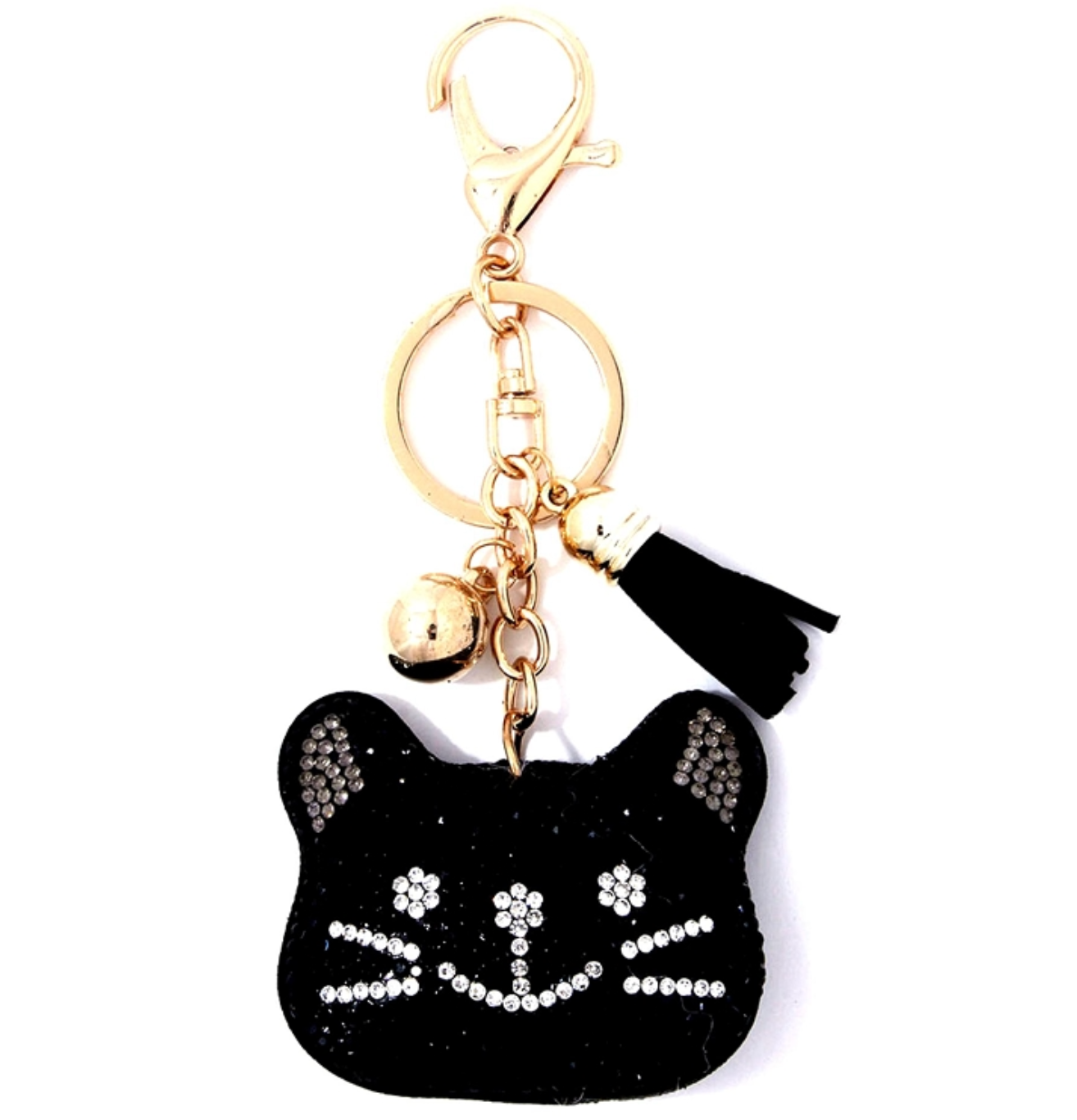 Bling Pets Bag Charm with Keychain, Fasion Accessory for Keys, Purse, Backpack