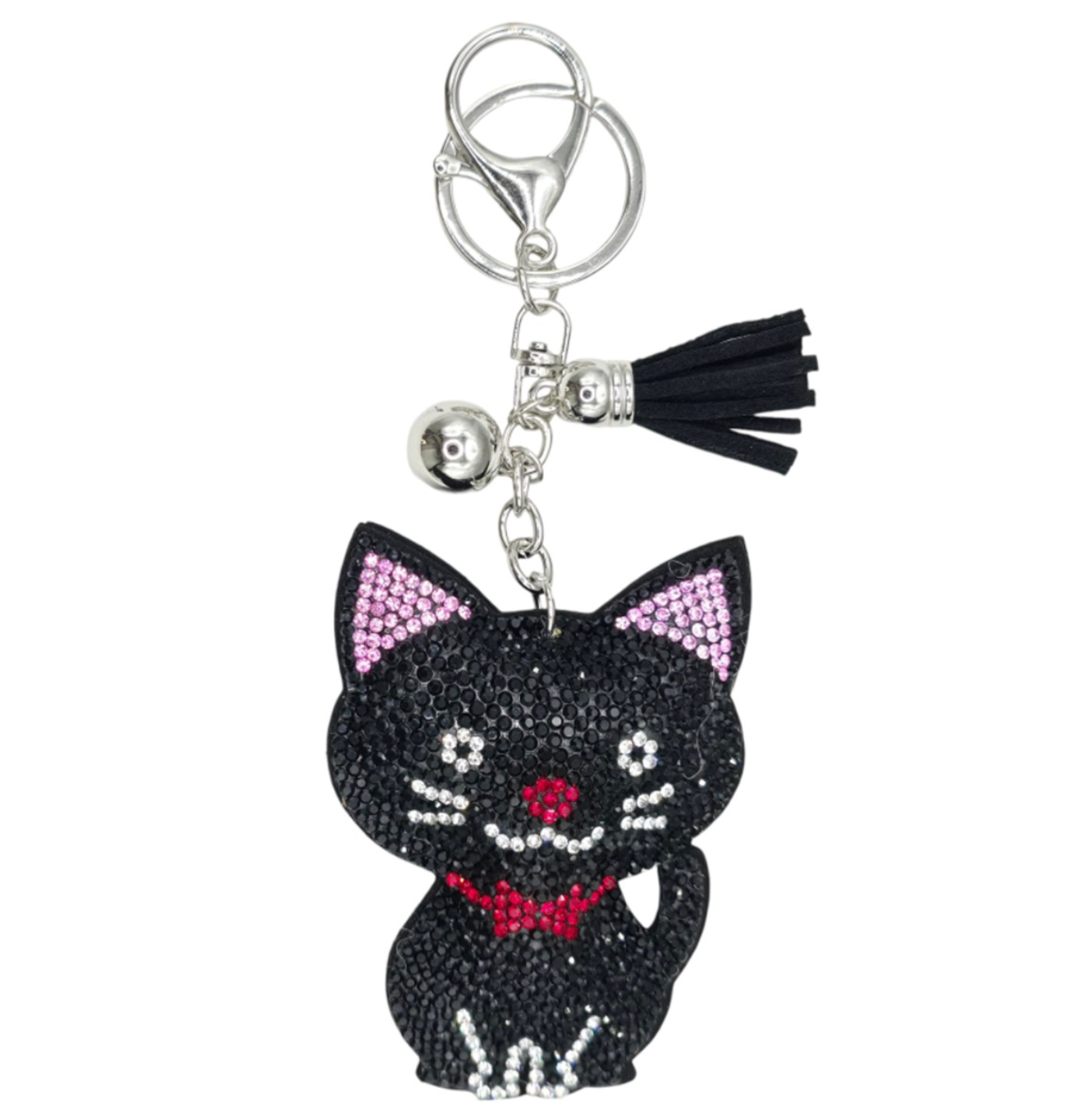 Bling Pets Bag Charm with Keychain, Fasion Accessory for Keys, Purse, Backpack