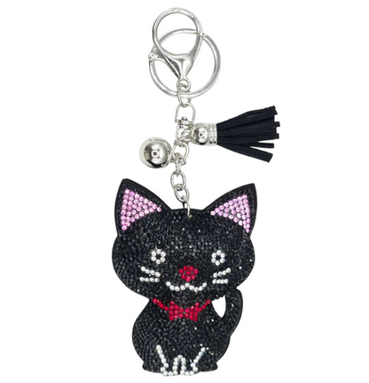 Bling Pets & Creatures Bag Charm with Keychain, Fasion Accessory for Keys, Purse, Backpack