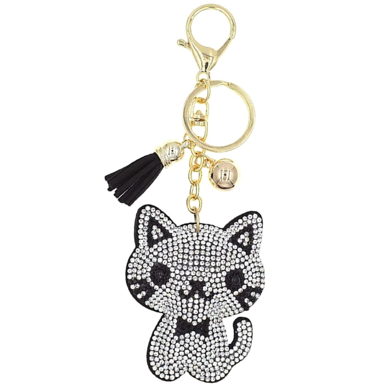 Bling Pets Bag Charm with Keychain, Fasion Accessory for Keys, Purse, Backpack