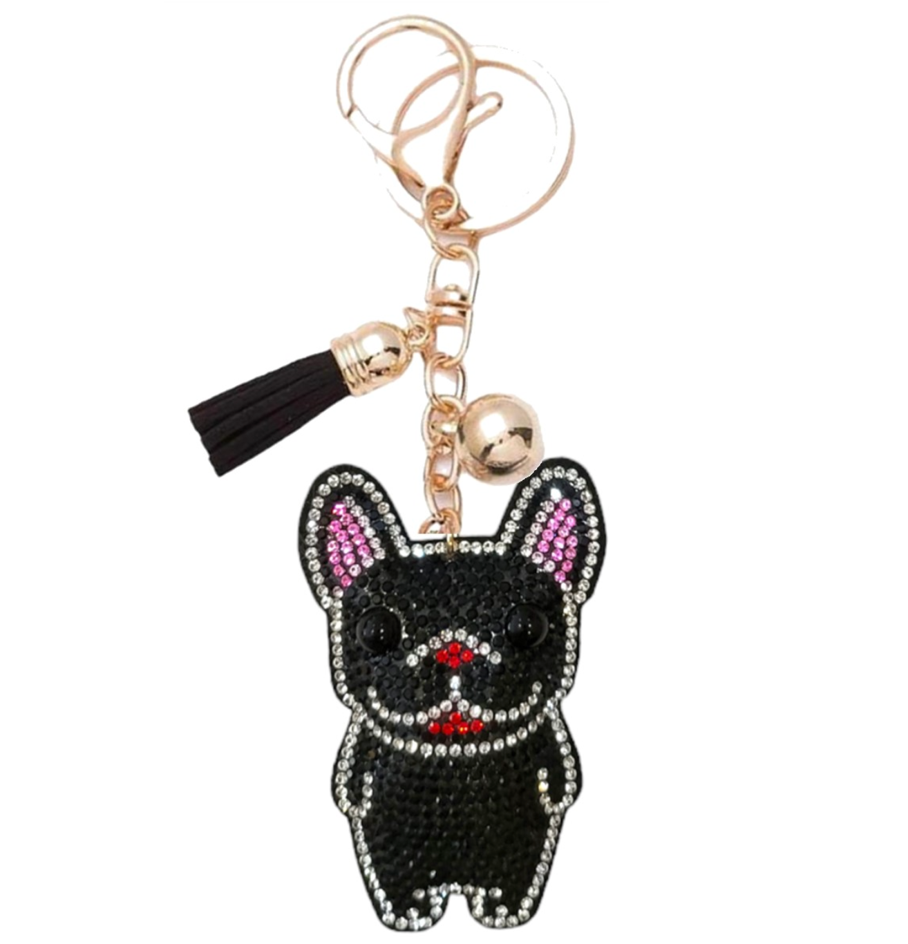 Bling Pets Bag Charm with Keychain, Fasion Accessory for Keys, Purse, Backpack