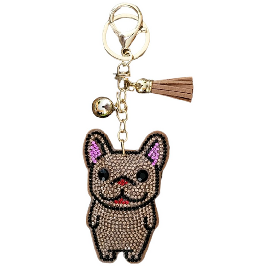 Bling Pets & Creatures Bag Charm with Keychain, Fasion Accessory for Keys, Purse, Backpack