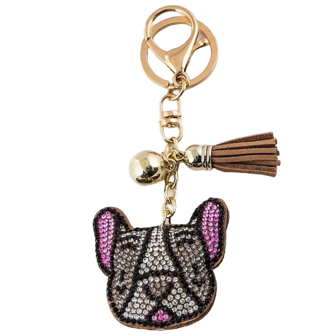 Bling Pets Bag Charm with Keychain, Fasion Accessory for Keys, Purse, Backpack