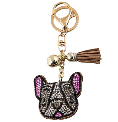 Bling Pets & Creatures Bag Charm with Keychain, Fasion Accessory for Keys, Purse, Backpack