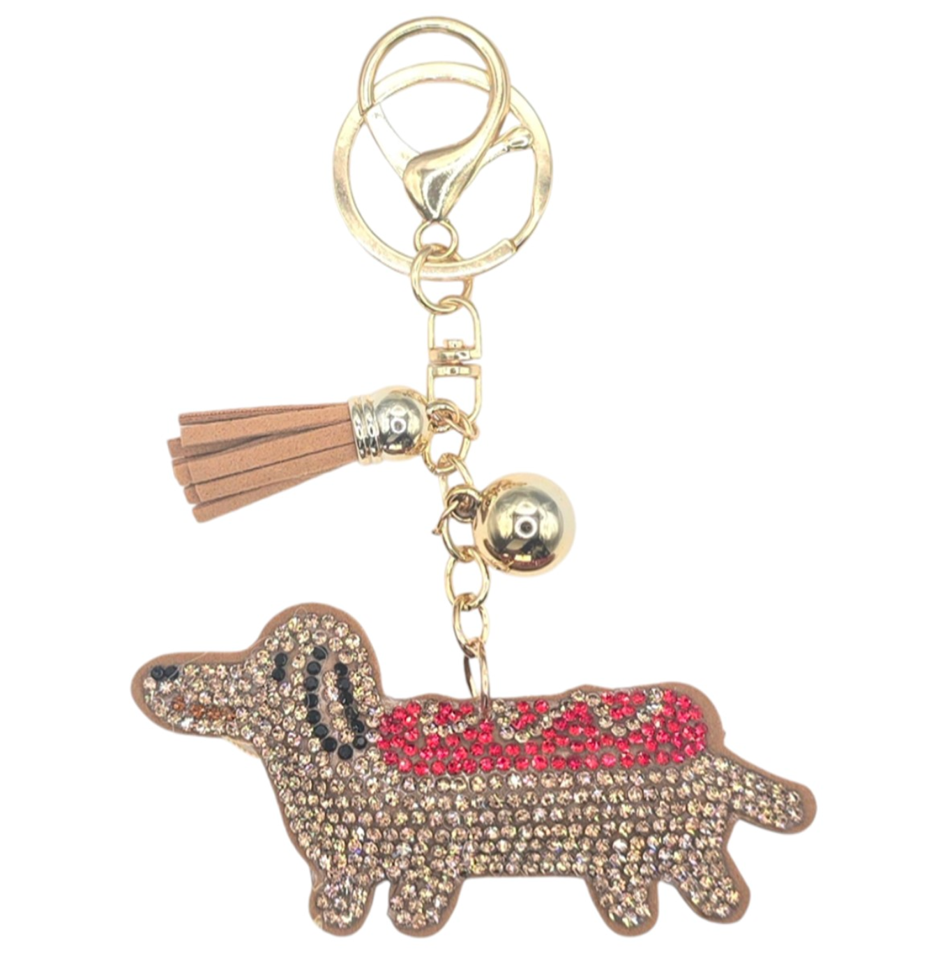 Bling Pets Bag Charm with Keychain, Fasion Accessory for Keys, Purse, Backpack